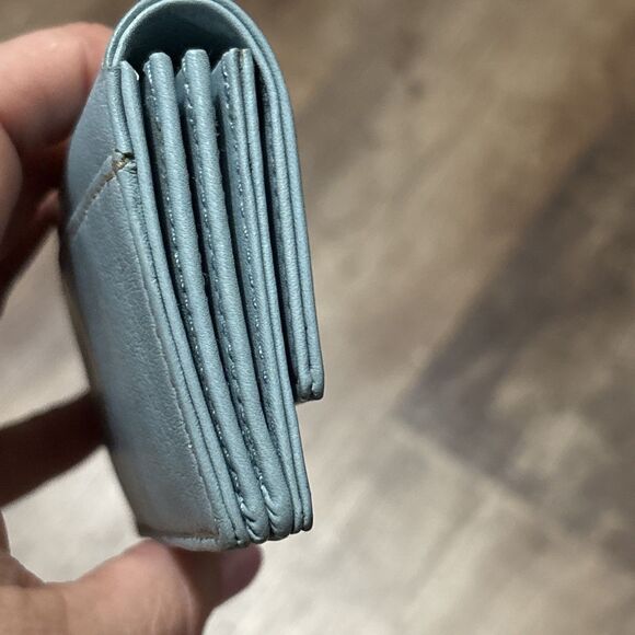 Coach Vintage Light Blue Small Accordion Wallet Card Holder EUC Y2K - Picture 8 of 12